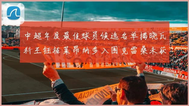 中超年度最佳球员候选名单揭晓瓦科王钰栋莱昂纳多入围克雷桑未获提名